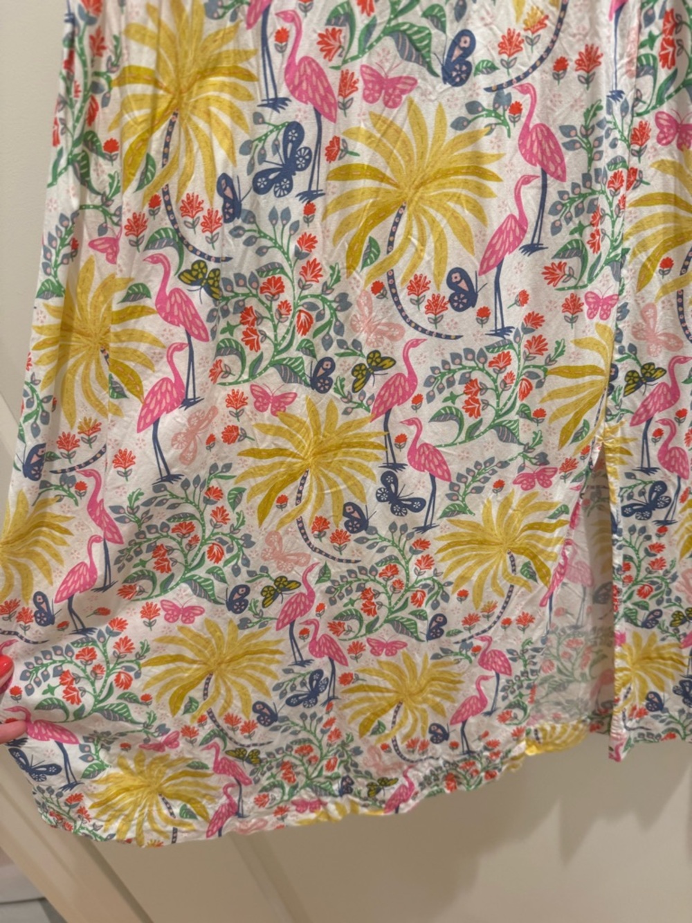 Boden Floral Maxi Dress in Yellow, Pink & Green - Picture 5 of 6